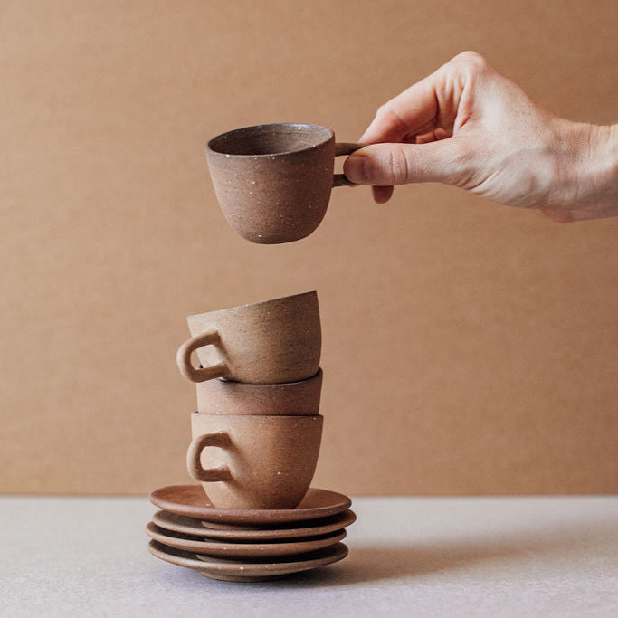 Ceramic Espresso Cup with Saucer