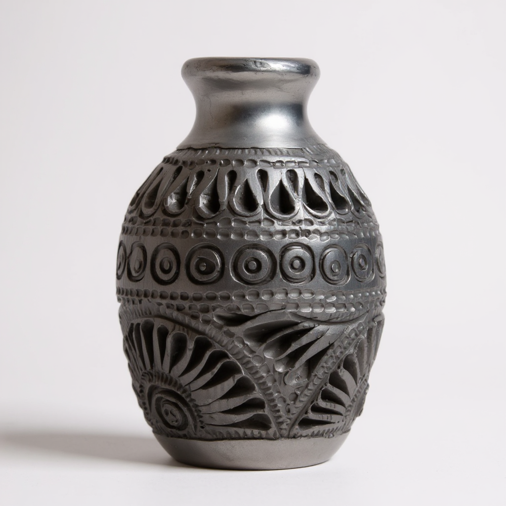 Black Pottery Mini Vase
