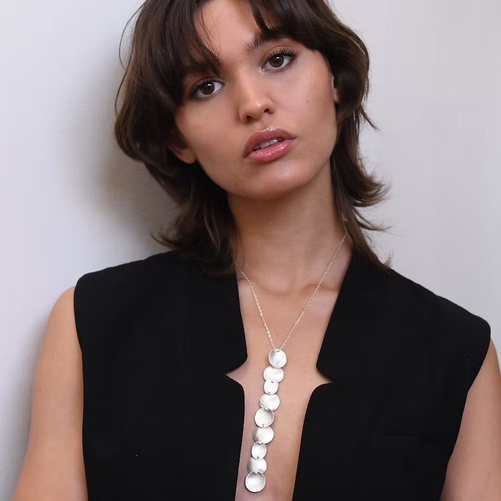 Enócoe Statement Necklace Handmade in Gold or Silver Finish