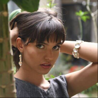 Handcrafted disc bracelet in gold or silver plated bronze, hammered satin finish, artisan Mexican design