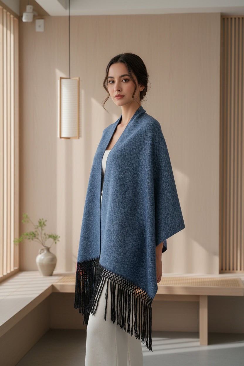 Geometric Handwoven Cotton Shawl