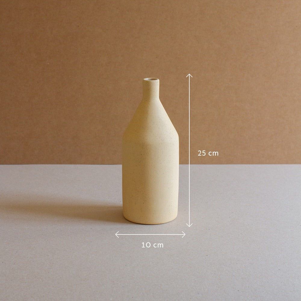 Minimalist Clay Bottle Vase - Morandi Vase
