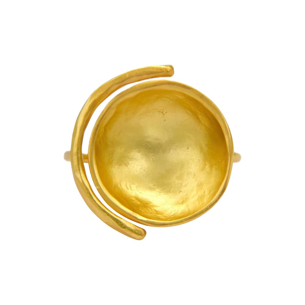 Sculptural Bowl Statement Ring