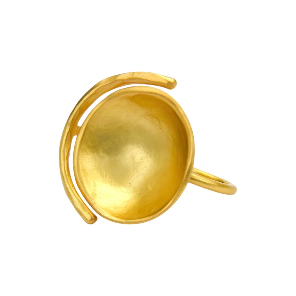 Sculptural Bowl Statement Ring