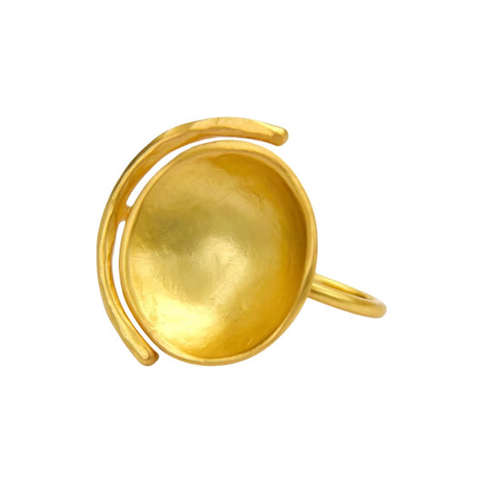 Sculptural Bowl Statement Ring