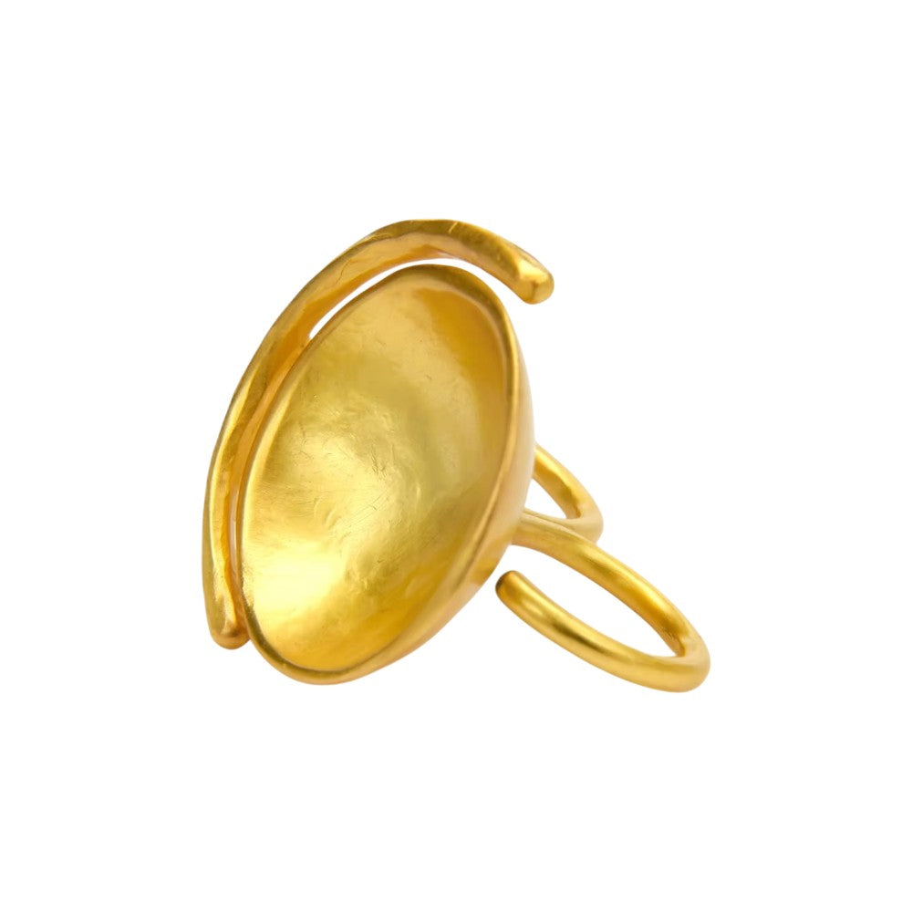 Sculptural Bowl Statement Ring
