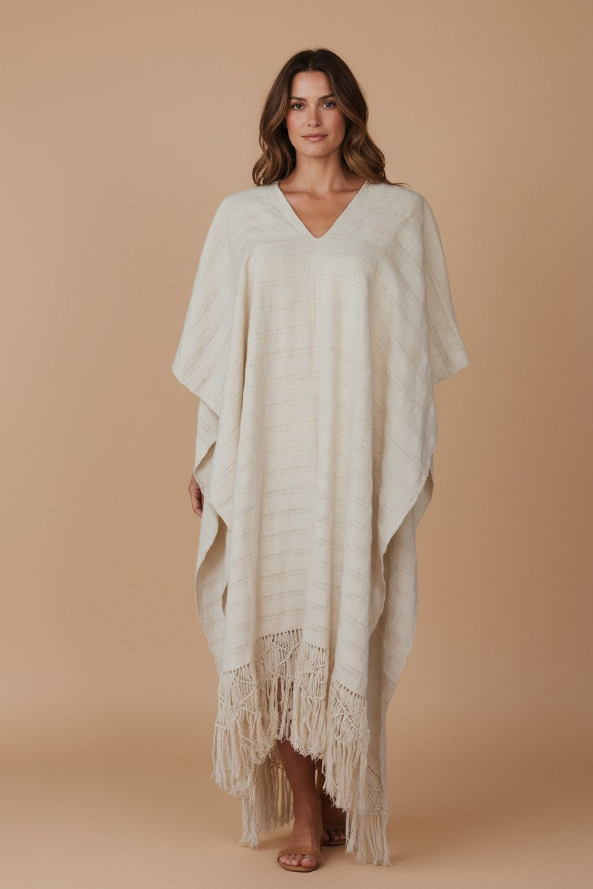 Handwoven Oaxaca Cotton Kaftan - Huipil