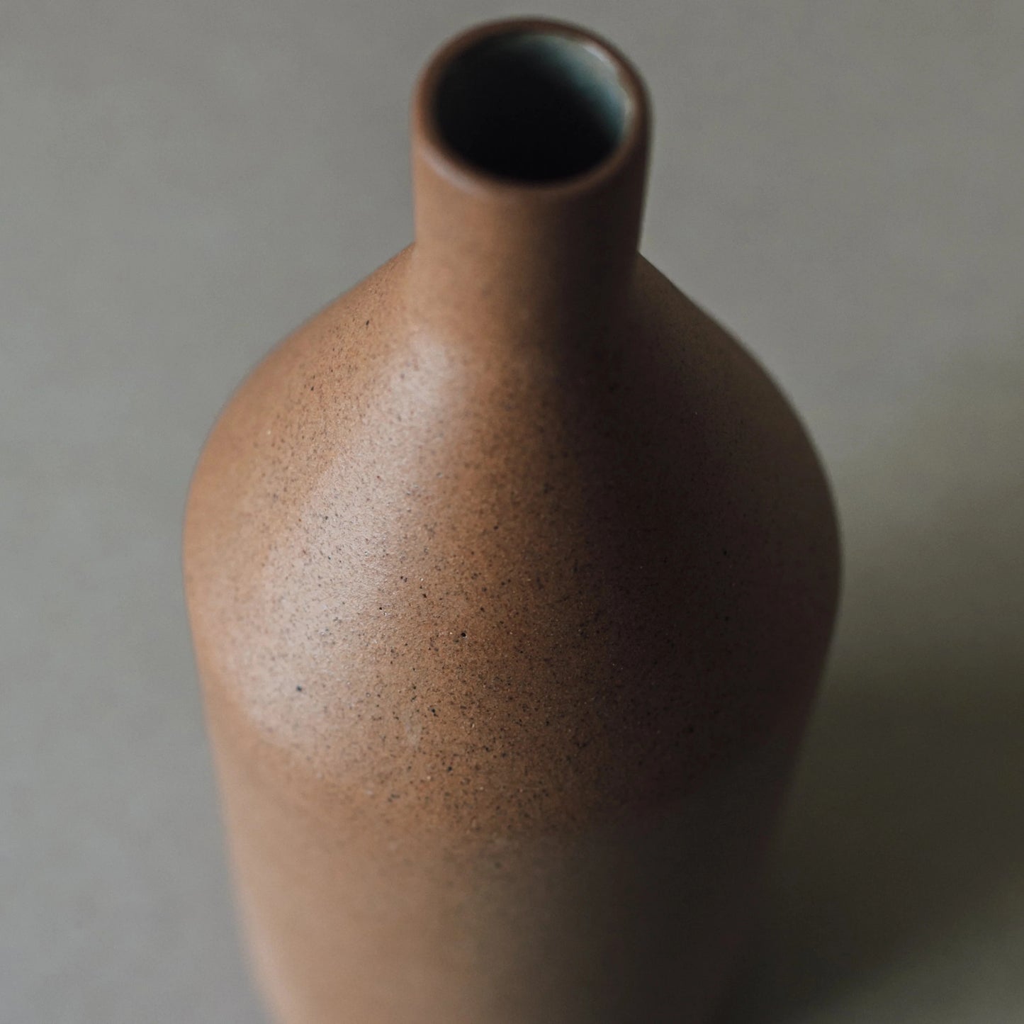 Minimalist Clay Bottle Vase - Morandi Vase